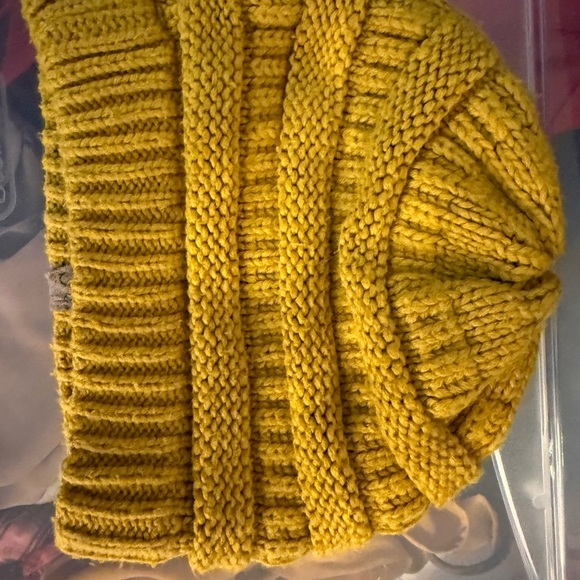 Yellow/Mustard color Knit Beanie - CC Brand - Picture 4 of 5